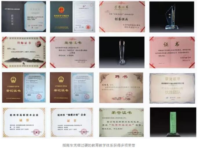 杭州指南車(chē)機(jī)器人榮譽(yù)證書(shū)